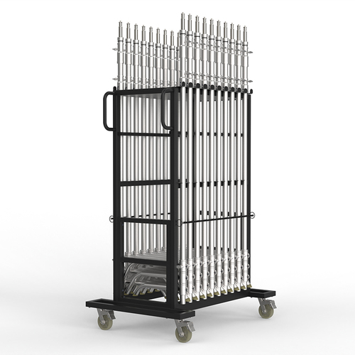 עגלה מקצועית לחצובות תאורה UltraBlitz  trolly cart (20 C-stands) DK-008
