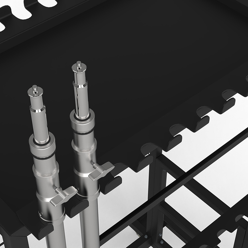 עגלה מקצועית לחצובות תאורה UltraBlitz  trolly cart (20 C-stands) DK-008