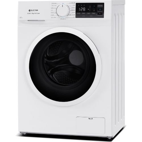 מכונת כביסה פתח חזית 9 ק"ג Electra EL900 עם מנוע Inverter במהירות 1400 סל"ד - צבע לבן אחריות ע"י היבואן הרשמי אלקטרה