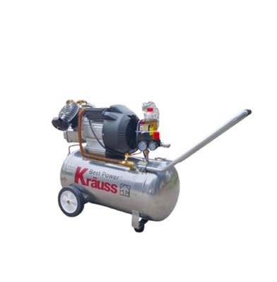 קומפרסור KRAUSS R-5085V מקצועי עם 2 ראשי שאיבה, מיכל 50 ליטר ומנוע 3.0 כ