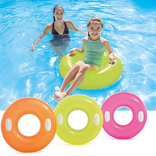 גלגל ים מתנפח עם ידיות  צבע ירוק INTEX- 59258 