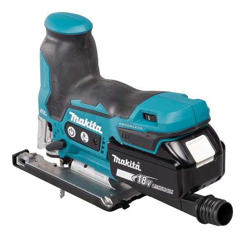 מסור אנכי נטען Makita DJV185 מקצועי עם מנוע brushless, 3 מצבי פנדל, מהירות משתנה ומערכת החלפת להב מהירה