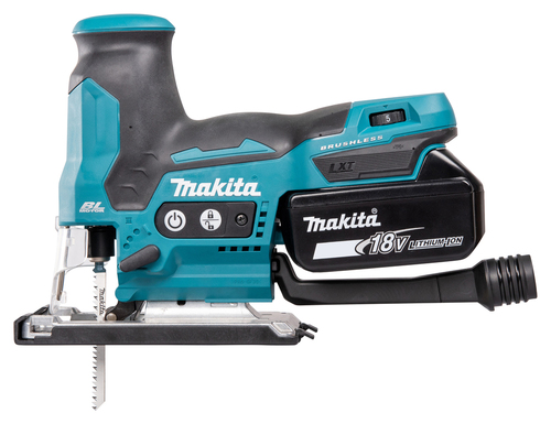 מסור אנכי נטען Makita DJV185 מקצועי עם מנוע brushless, 3 מצבי פנדל, מהירות משתנה ומערכת החלפת להב מהירה
