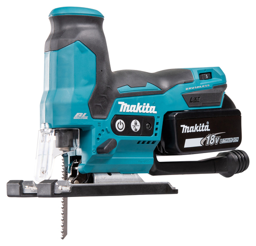 מסור אנכי נטען Makita DJV185 מקצועי עם מנוע brushless, 3 מצבי פנדל, מהירות משתנה ומערכת החלפת להב מהירה