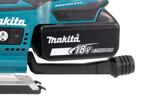 מסור אנכי נטען Makita DJV185 מקצועי עם מנוע brushless, 3 מצבי פנדל, מהירות משתנה ומערכת החלפת להב מהירה