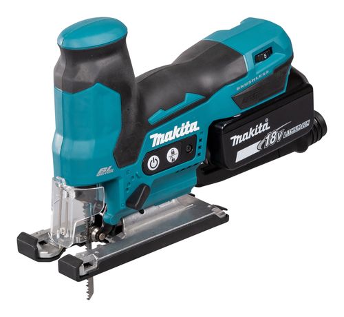 מסור אנכי נטען Makita DJV185 מקצועי עם מנוע brushless, 3 מצבי פנדל, מהירות משתנה ומערכת החלפת להב מהירה