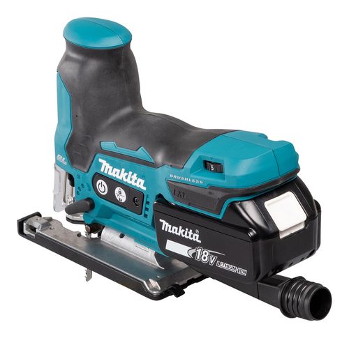 מסור אנכי נטען Makita DJV185 מקצועי עם מנוע brushless, 3 מצבי פנדל, מהירות משתנה ומערכת החלפת להב מהירה
