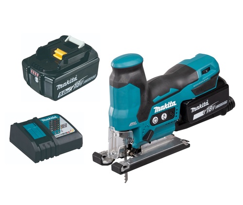 מסור אנכי נטען Makita DJV185 מקצועי עם מנוע brushless, 3 מצבי פנדל, מהירות משתנה ומערכת החלפת להב מהירה