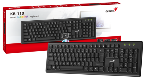 מקלדת חוטית פרופיל נמוך Genius KB-113 