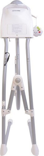 נדנדה חשמלית לתינוק 2 ב 1 משולבת טרמפולינה, מובייל ומקרן תקרה- אפור Baby Michel