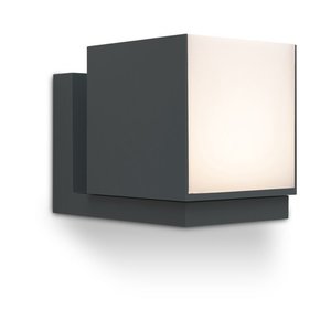   צמוד קיר אפור כהה CUBA-1 LUTEC 12W IP54 אור חם 