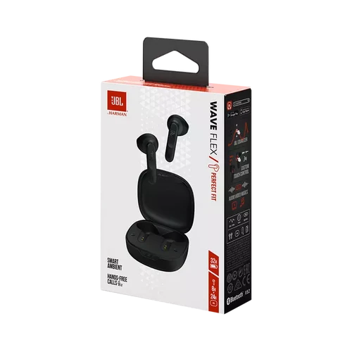 אוזניות ‏אלחוטיות JBL Wave Flex TWS שחור (יבואן מקביל)