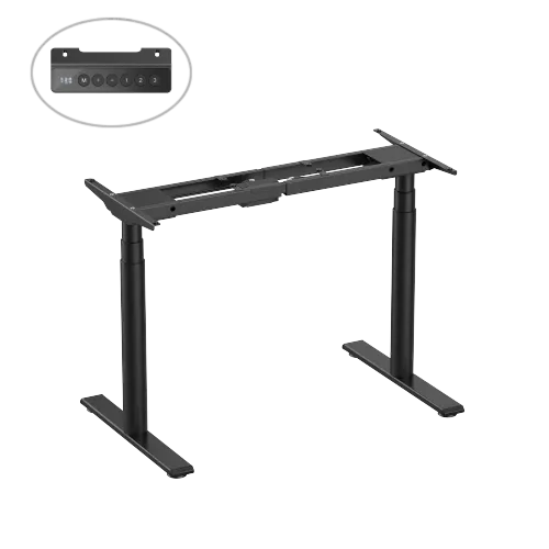 מעמד רגליים עגולות שחורות לשולחן חשמלי LUMI M10-23DE