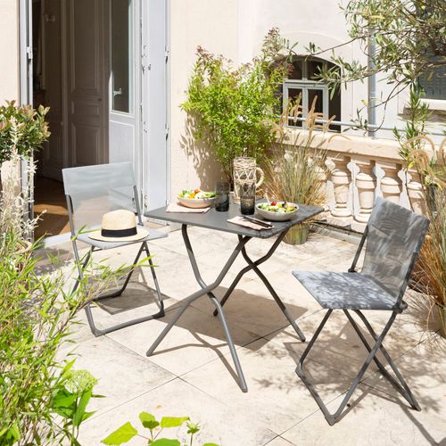 שולחן פטיו מתקפל אפור BALCONY terre