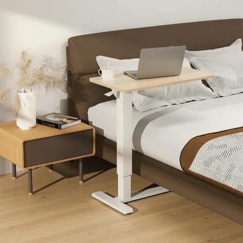 שולחן צד ישיבה עמידה עם גלגלים נסתרים LUMI FMT02-2