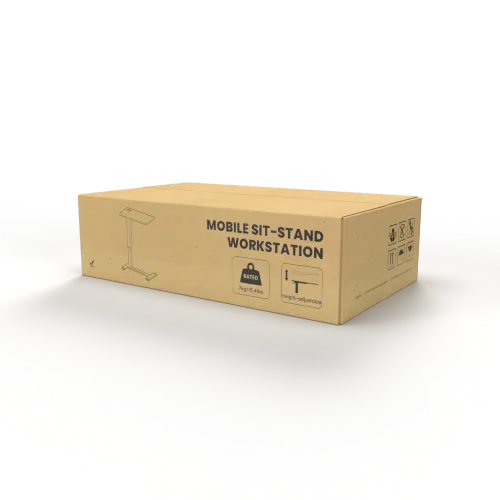 שולחן צד ישיבה עמידה עם גלגלים נסתרים LUMI FMT02-2