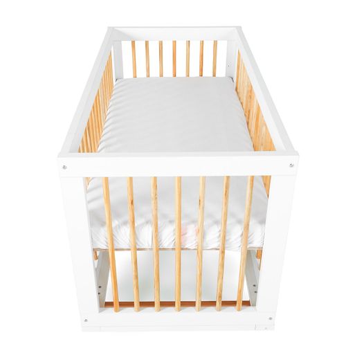 מיטת תינוק Moly™ Baby Bed White/Wood 120×60 cm