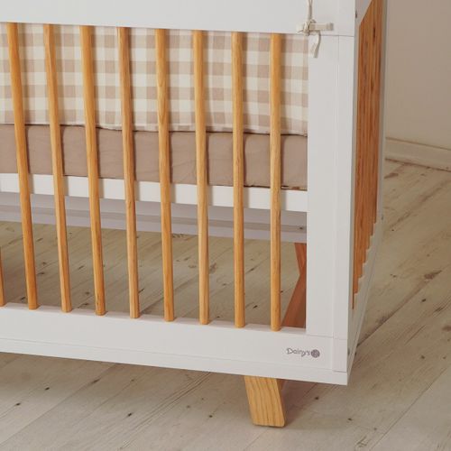 מיטת תינוק Moly™ Baby Bed White/Wood 120×60 cm
