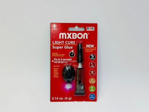 דבק מהיר סופר גלו ריתוך פלסטיק UV + פנס UV