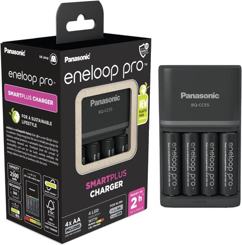 קיט מטען ו4 סוללות Panasonic Eneloop PRO 2500mAh AA