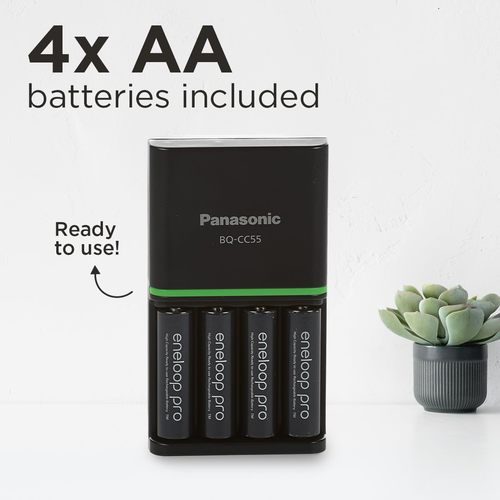 קיט מטען ו4 סוללות Panasonic Eneloop PRO 2500mAh AA