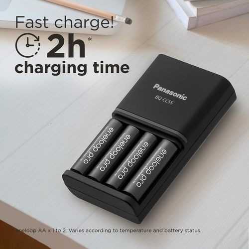 קיט מטען ו4 סוללות Panasonic Eneloop PRO 2500mAh AA