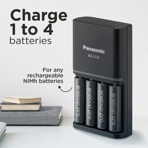 קיט מטען ו4 סוללות Panasonic Eneloop PRO 2500mAh AA