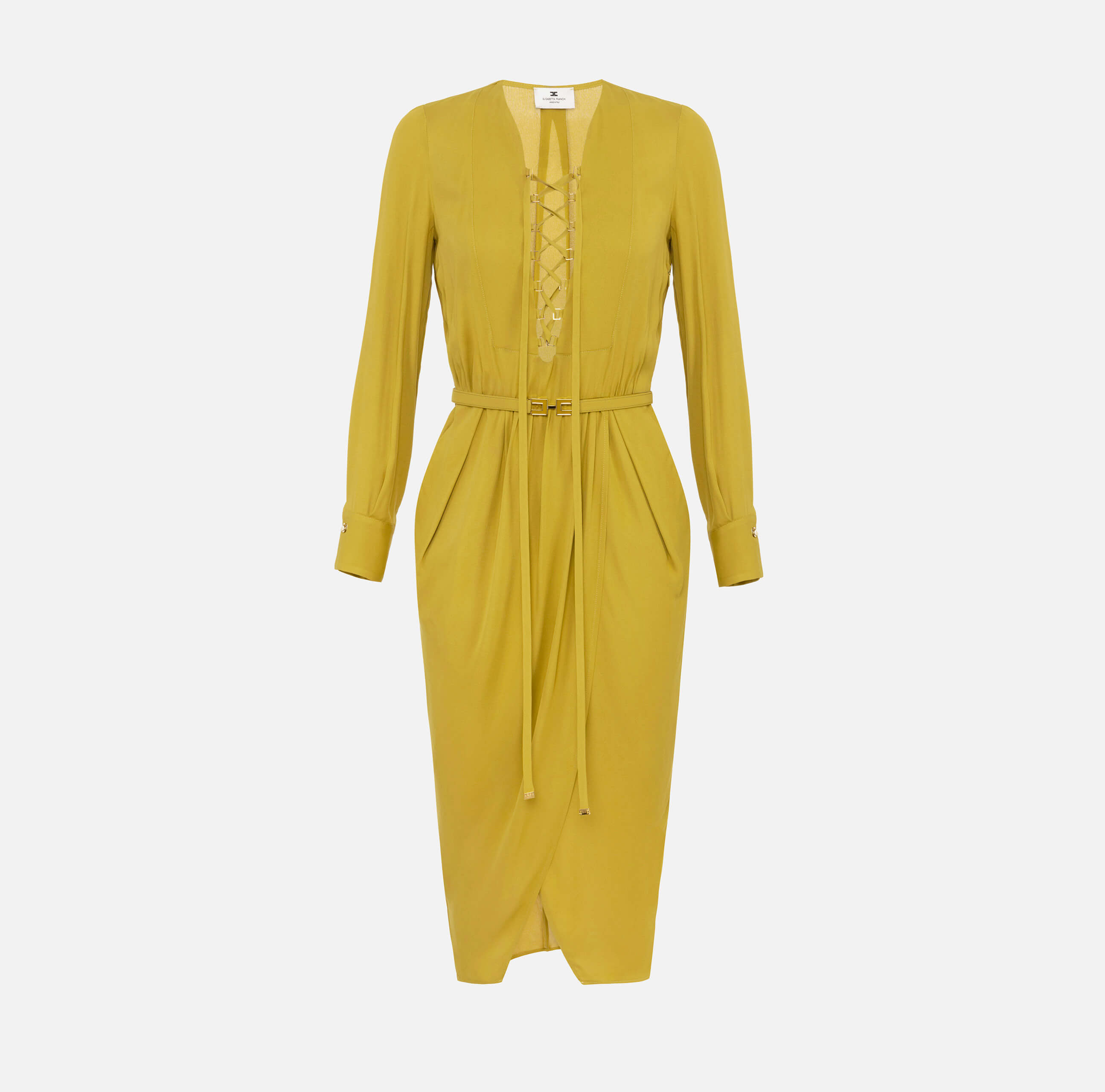 Georgette fabric dress with laces
