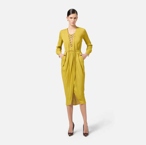 Georgette fabric dress with laces