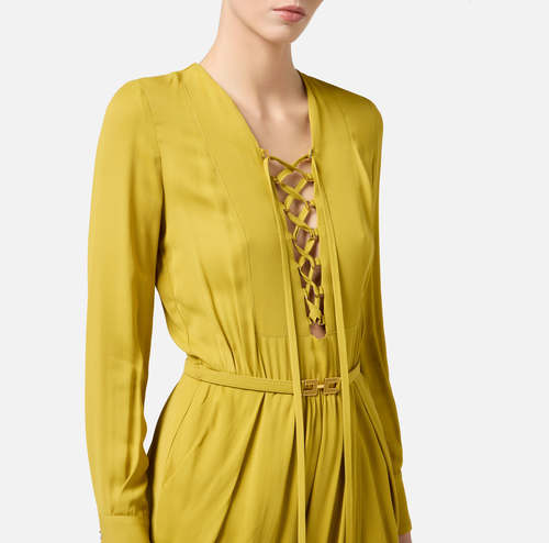 Georgette fabric dress with laces