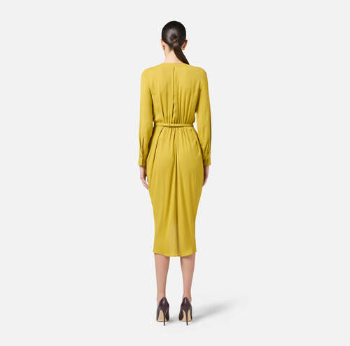 Georgette fabric dress with laces