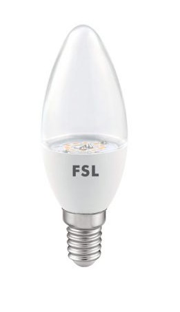 נורה FSL לד נר E14 שקוף7Wלבן