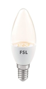 נורה FSL לד נר E14 שקוף7Wצהוב