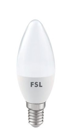 נורה FSL לד נר E14 חלבי7W לבן