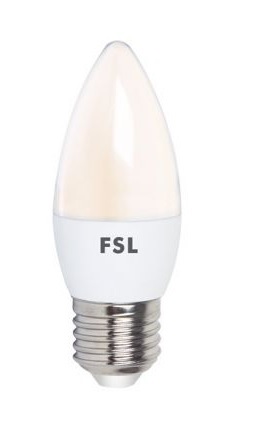 נורה FSL לד נר E27 חלבי7W צהוב