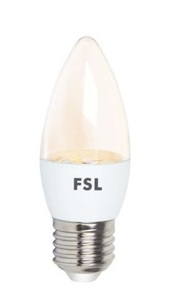 נורה FSL לד נר E27 שקוף7Wצהוב