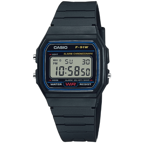 שעון יד דיגיטלי צבע שחור Casio F-91W-1DG