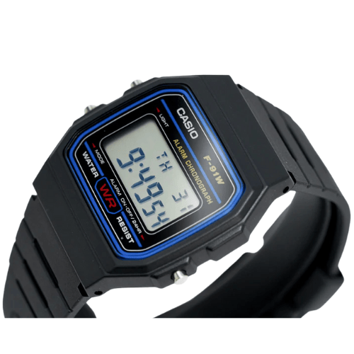 שעון יד דיגיטלי צבע שחור Casio F-91W-1DG