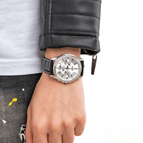 שעון יד אנלוגי לגברים עם רצועת עור Casio MTP-1375L-7AVDF