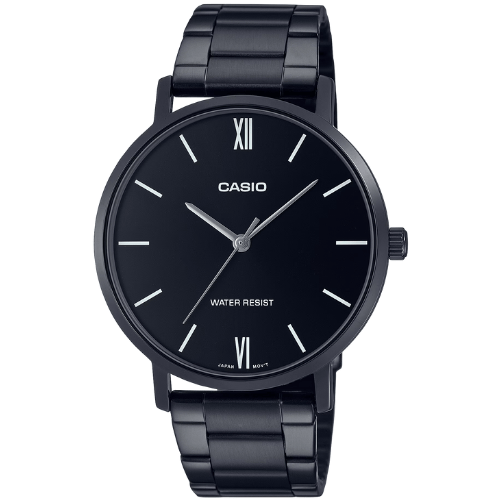 שעון יד אנלוגי לגברים עם רצועת פלדת אל חלד Casio MTP-VT01B-1BUDF