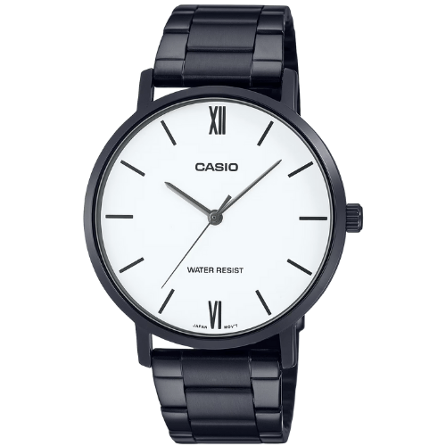 שעון יד אנלוגי לגברים עם רצועת פלדת אל חלד Casio MTP-VT01B-7BUDF
