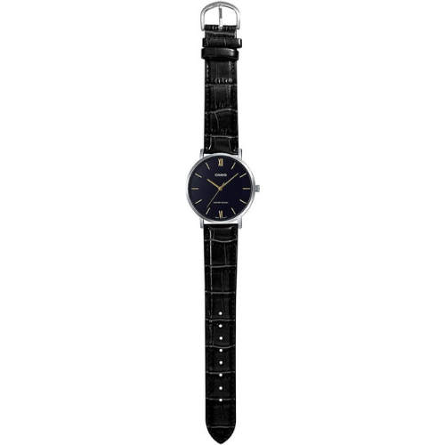 שעון יד אנלוגי לגברים עם רצועת עור Casio MTP-VT01L-1BUDFברפאלי - refali.co.il