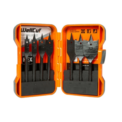 סט 7 מקדחי פרפר לעץ WellCut WC-FB7B 