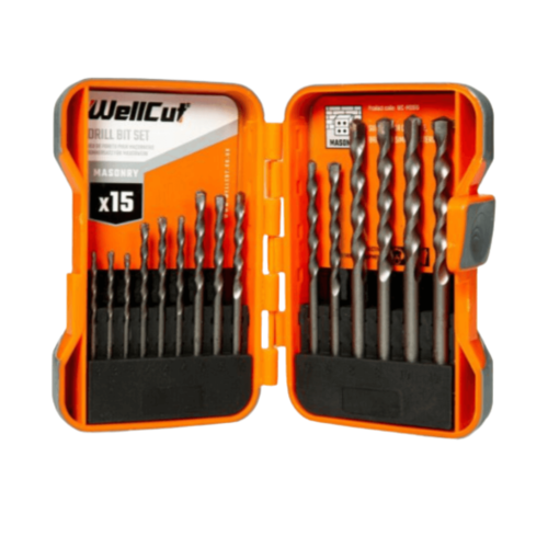 סט 15 מקדחי אבן ובטון למקדחה WellCut WC-MDB15 