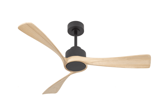  מאוורר  "spectator" תלוי DC 35W - גימור שחור - כנפיים עץ טבעי