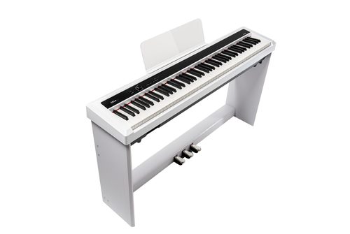 פסנתר חשמלי 88 קלידים שקולים PF-100 עם אלמנט ה- Bluetooth בצבע לבן מבית ORLA