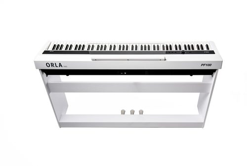 פסנתר חשמלי 88 קלידים שקולים PF-100 עם אלמנט ה- Bluetooth בצבע לבן מבית ORLA