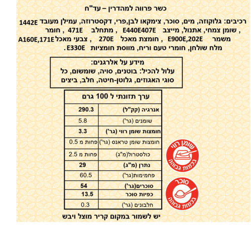 קרם פטל 500 גרם