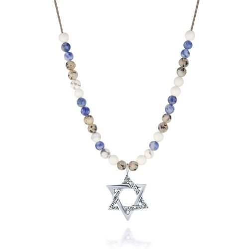 שרשרת אבנים ותליון לגבר