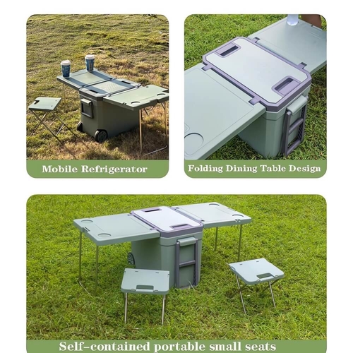 צידנית ניידת כולל שולחן CAMPING COOLER BOX